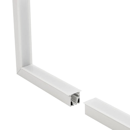 ALP-CORNER-IN90 RECESSA 61791 Χωνευτό Προφίλ Αλουμινίου Γωνία με Λευκό Γαλακτερό Πατητό Κάλυμμα για Ταινίες LED IP20 - Λευκό Ματ - Μ30 x Π3.5 x Υ4cm