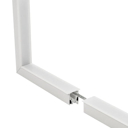 ALP-CORNER-IN90 RECESSA 61791 Χωνευτό Προφίλ Αλουμινίου Γωνία με Λευκό Γαλακτερό Πατητό Κάλυμμα για Ταινίες LED IP20 - Λευκό Ματ - Μ30 x Π3.5 x Υ4cm