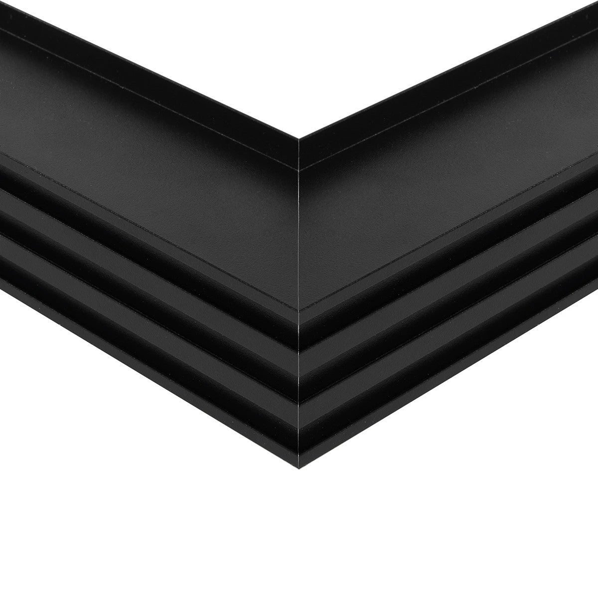 ALP-CORNER-IN90 RECESSA 61792 Χωνευτό Προφίλ Αλουμινίου Γωνία με Λευκό Γαλακτερό Πατητό Κάλυμμα για Ταινίες LED IP20 - Μαύρο Ματ - Μ30 x Π3.5 x Υ4cm