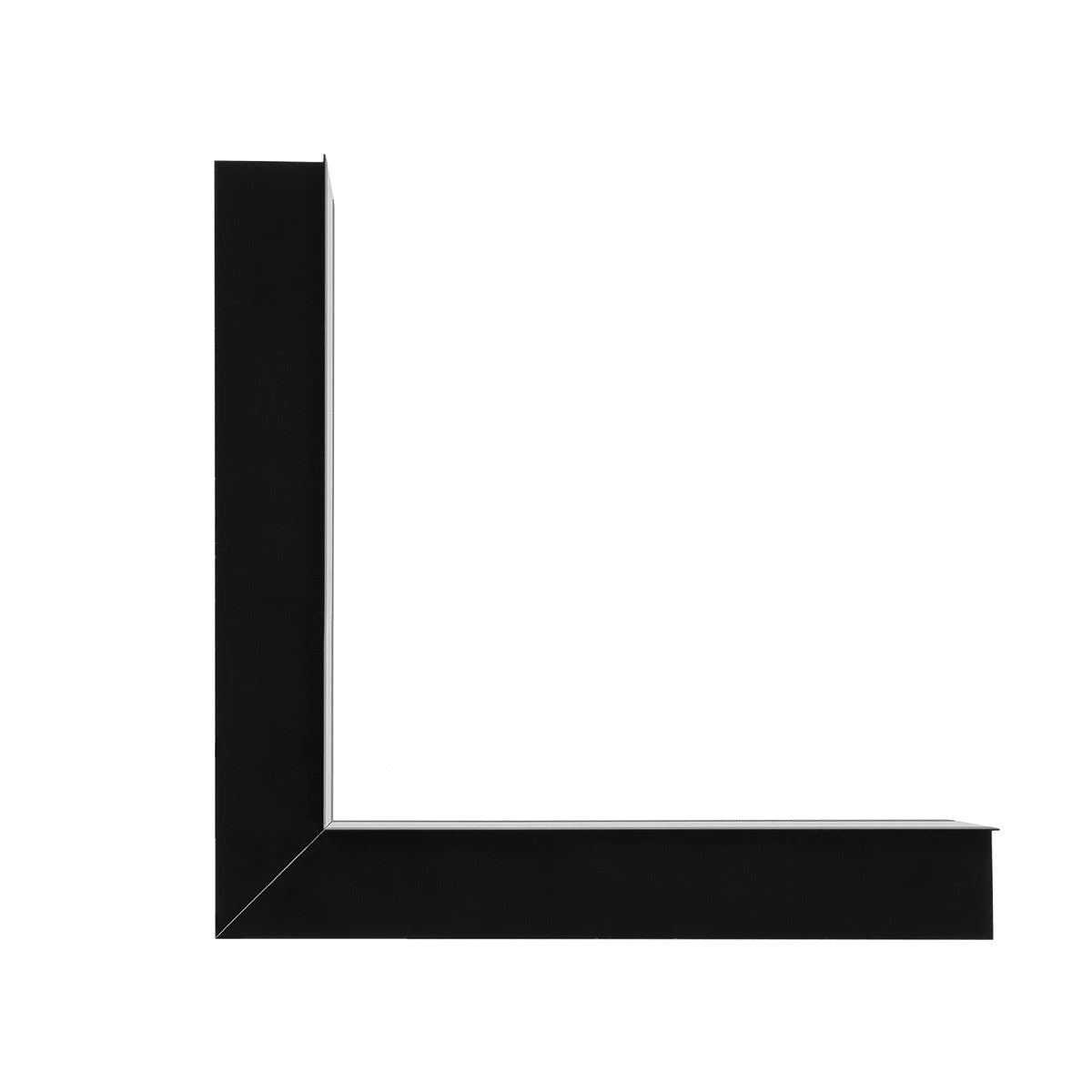 ALP-CORNER-IN90 RECESSA 61792 Χωνευτό Προφίλ Αλουμινίου Γωνία με Λευκό Γαλακτερό Πατητό Κάλυμμα για Ταινίες LED IP20 - Μαύρο Ματ - Μ30 x Π3.5 x Υ4cm