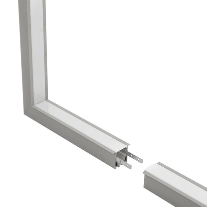 ALP-CORNER-IN90 RECESSA 61793 Χωνευτό Προφίλ Αλουμινίου Γωνία με Λευκό Γαλακτερό Πατητό Κάλυμμα για Ταινίες LED IP20 - Γκρι Ανθρακί Ματ - Μ30 x Π3.5 x Υ4cm