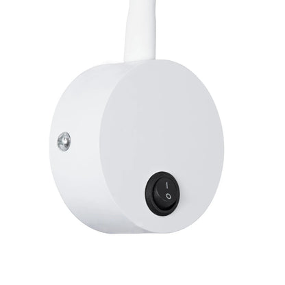 GOOSE 61688 Μοντέρνο Φωτιστικό Τοίχου - Απλίκα Ξενοδοχείου Reading Light LED 3W 300lm 36° AC 220-240V IP20 Θερμό Λευκό 2700K - CREE XPE Chip & TÜV SÜD Driver - Λευκό Ματ - Μ6.5 x Π15 x Υ24.5