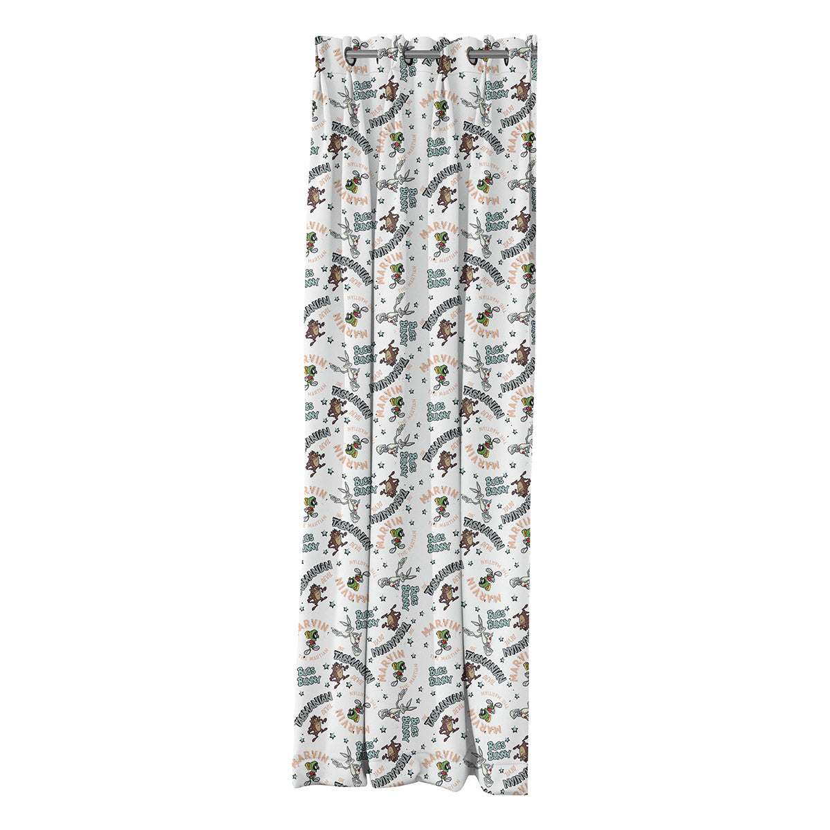 Κουρτίνα με 8 Μεταλλικούς Κρίκους Art 6189 Looney Tunes 180x250εκ Εμπριμέ