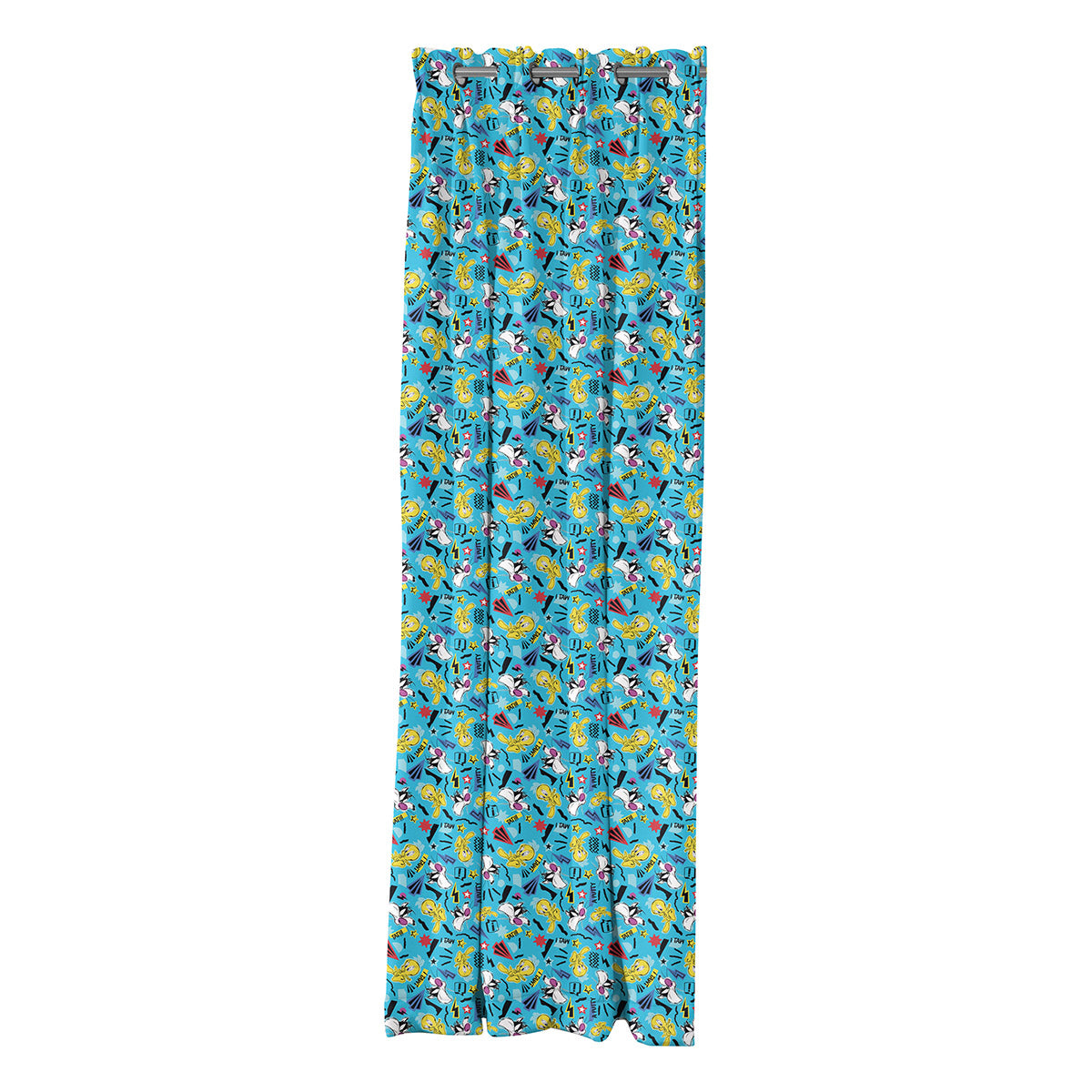 Κουρτίνα με 8 Μεταλλικούς Κρίκους Art 6191 Tweety 180x250εκ Εμπριμέ