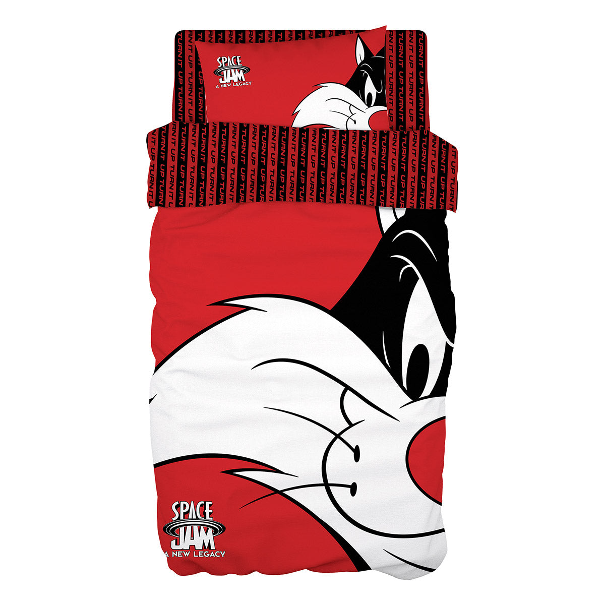 Σετ Πάπλωμα Μονό Art 6192 Space Jam Sylvester 160x240εκ Κόκκινο