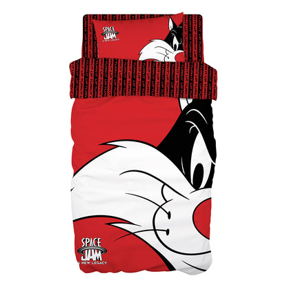 Σετ Πάπλωμα Μονό Art 6192 Space Jam Sylvester 160x240εκ Κόκκινο