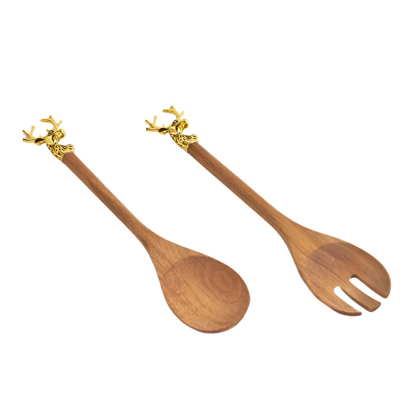 ΞΥΛΙΝΗ ΚΟΥΤΑΛΑ ΑΚΑΚΙΑΣ ΜΕ ΧΡΥΣΟ ΤΑΡΑΝΔΑΚΙ ΣΕΤ 2 ΤΜΧ