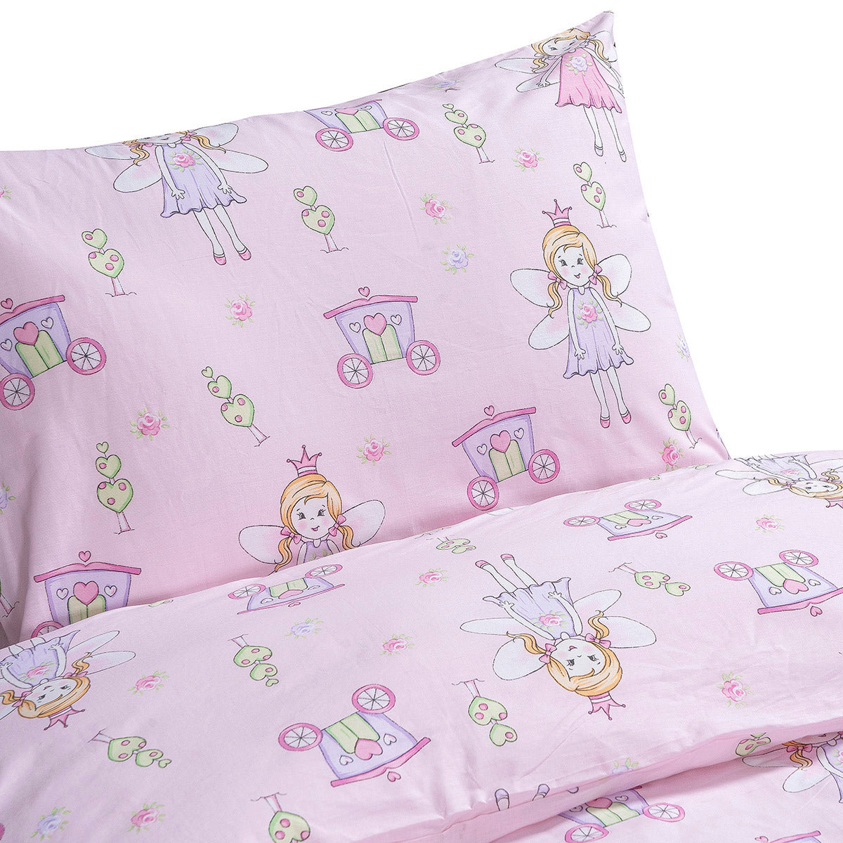 Σετ Σεντόνια Μονά με Λάστιχο Dreamy Art 6232 105x200+30εκ Ροζ