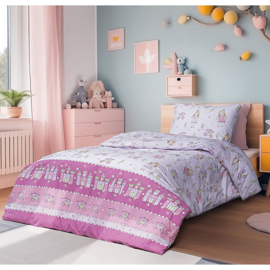 Σετ Παπλωματοθήκη Μονή Mirabelle Art 6233 160x240εκ Λιλά