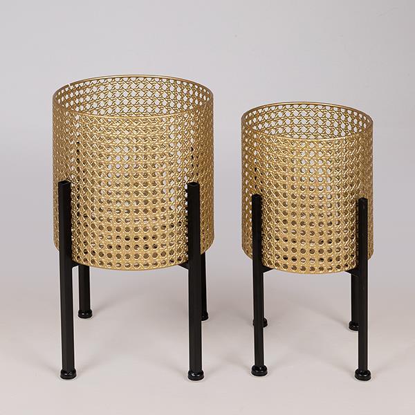 S/2 ΚΑΣΠΩ ΜΕΤΑΛΛΙΚΟ ΜΑΥΡΟ-ΧΡΥΣΟ 23x23x37/18.5x18.5x33