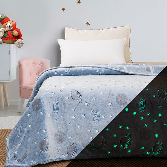 Κουβέρτα Μονή Φωσφορίζουσα Flash Art 6250 160x220εκ Γαλάζιο