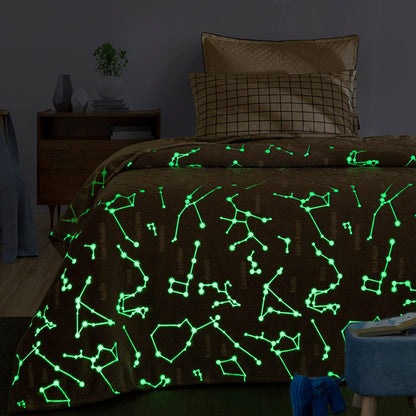 Κουβέρτα Μονή Φωσφορίζουσα Flash Art 6252 160x220εκ Γκρι