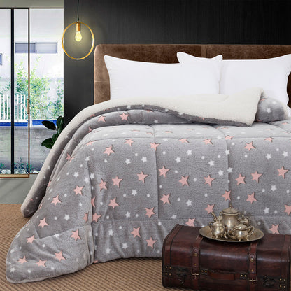 Κουβερτοπάπλωμα Μονό Φωσφοριζέ Glow Art 6271 160x220εκ Γκρι