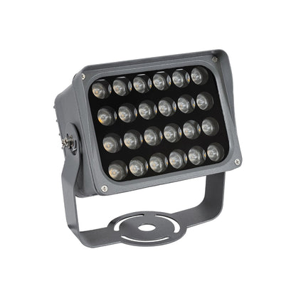 FLOOD-XENA 90128 Προβολέας Σποτ Wall Washer LED 24W 2640lm 10° AC 220-240V Αδιάβροχο IP65 Θερμό Λευκό 2700K - Γκρι Ανθρακί - Μ18 x Π13.5 x Υ18