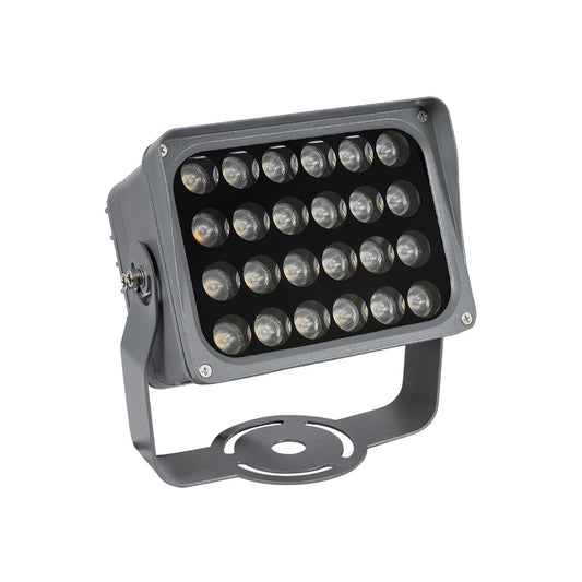 FLOOD-XENA 90128 Προβολέας Σποτ Wall Washer LED 24W 2640lm 10° AC 220-240V Αδιάβροχο IP65 Θερμό Λευκό 2700K - Γκρι Ανθρακί - Μ18 x Π13.5 x Υ18