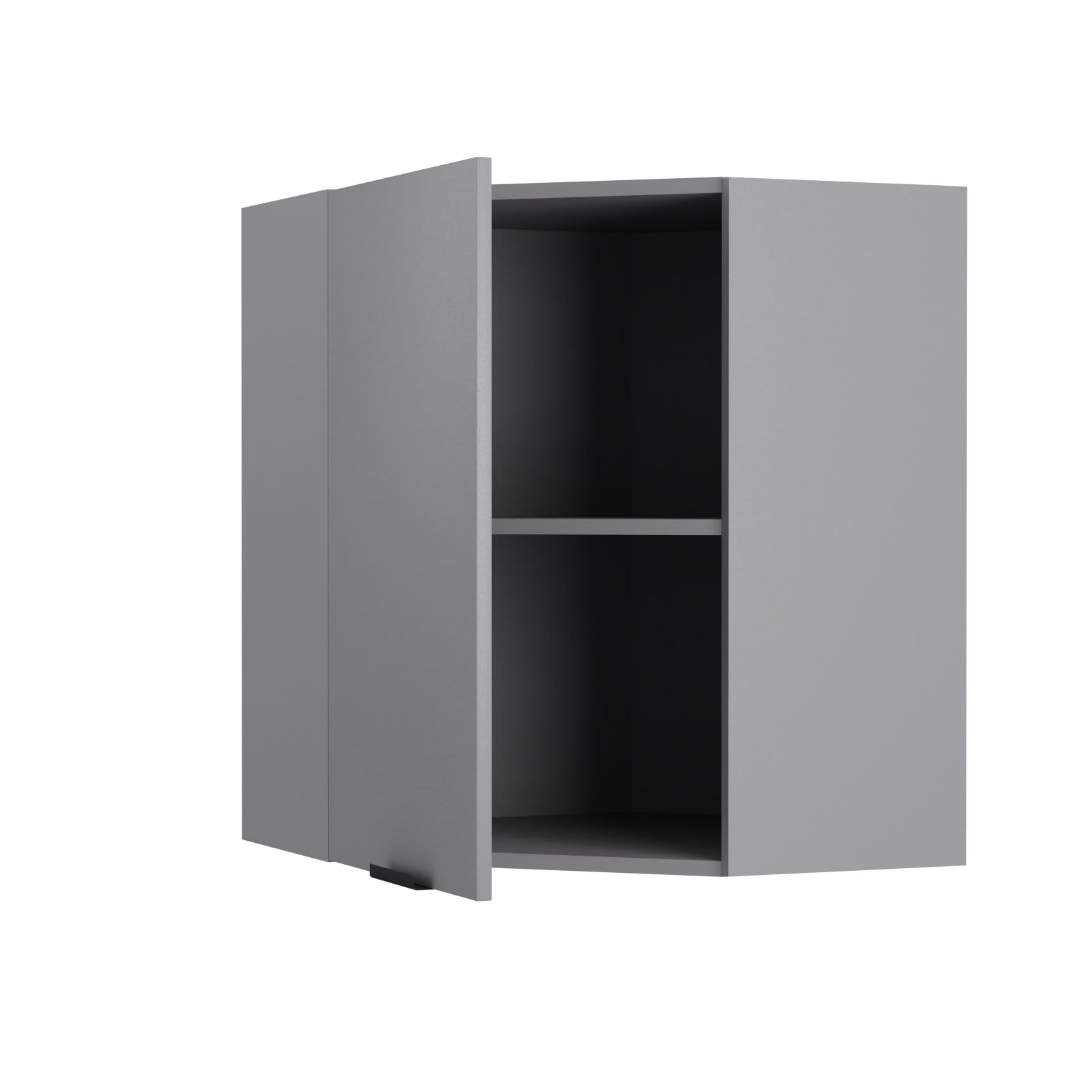 Craft Πάνω Ντουλάπι Γωνιακό Γραφίτη 60-60x30x72