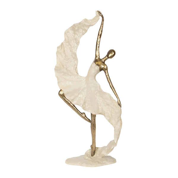 ΔΙΑΚΟΣΜΗΤΙΚΗ ΦΙΓΟΥΡΑ ΜΠΑΛΑΡΙΝΑ ΜΠΕΖ-ΧΡΥΣΟ 20x11x45