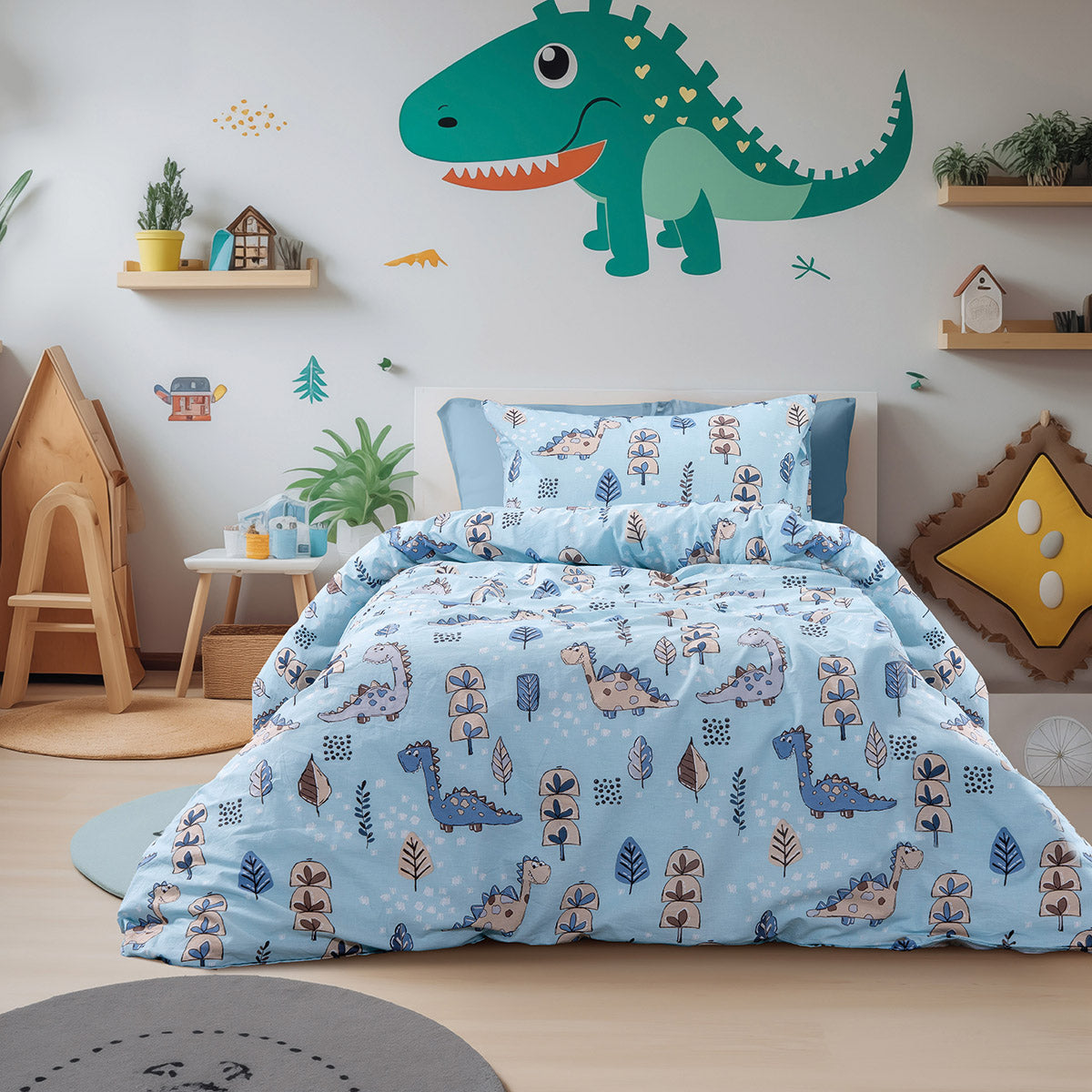 Duvet Set Single Candy Art 6325 160x230cm Light Blue