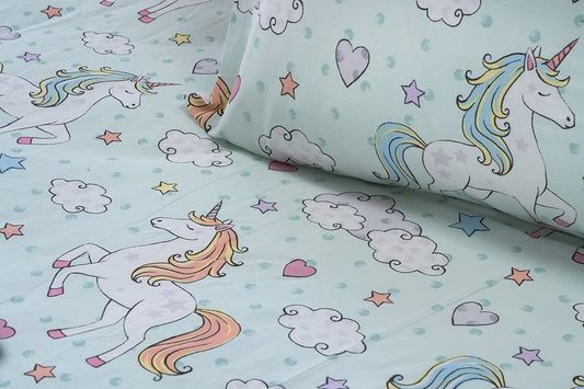 Candy Art Single Duvet Cover Set 6327 160x230cm Mint
