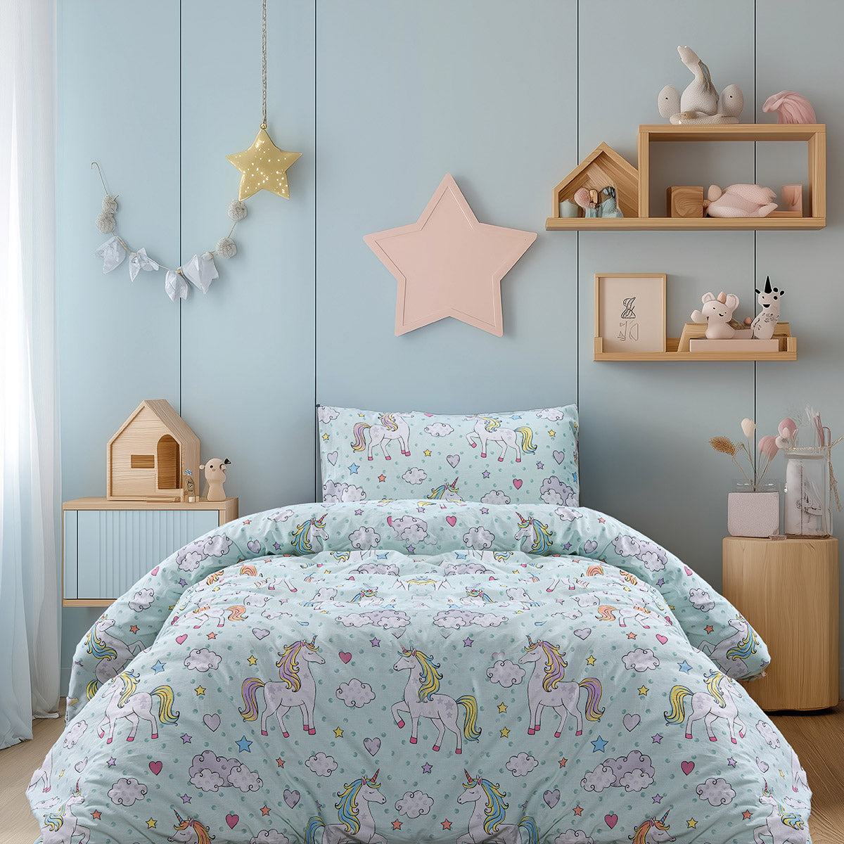 Duvet Cover Set Single Candy Art 6327 170x250cm Mint