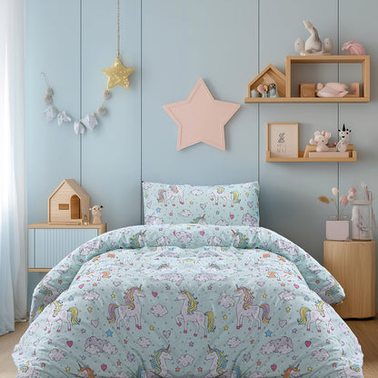 Duvet Cover Set Single Candy Art 6327 170x250cm Mint