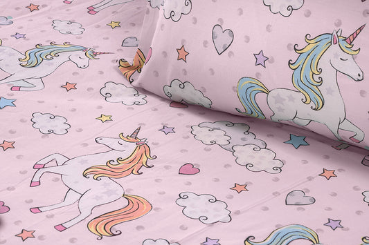 Duvet Cover Set Single Candy Art 6328 160x230cm Pink