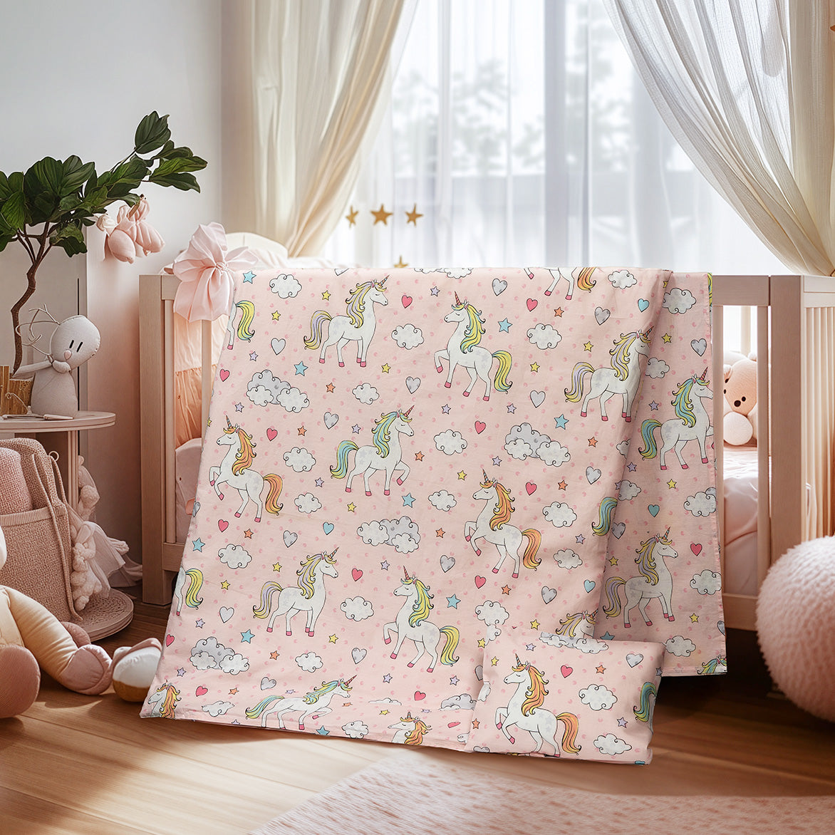 Bloom Art Baby Sheet Set 6328 120x170cm Pink
