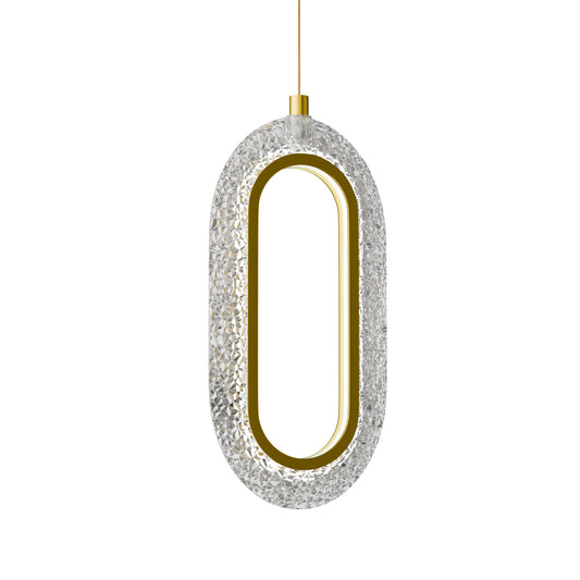 Φωτιστικό Κρεμαστό LED 12W 4000K Χρυσό 12x4x120