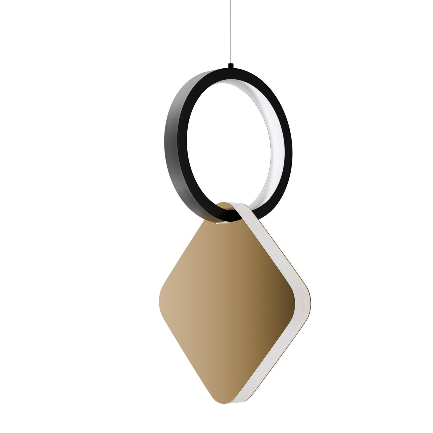 Φωτιστικό Κρεμαστό Symmetric 1A LED 15W 4000K Χρυσό-Μαύρο Φ15x120