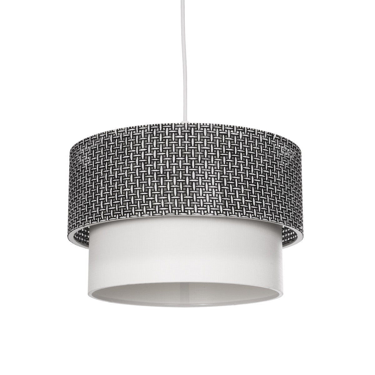 SISSIE 203-0139 Μοντέρνο Κρεμαστό Φωτιστικό Οροφής με Ντουί 1 x E27 AC 220-240V IP20 - Μαύρο & Λευκό - Μ30 x Π30 x Υ23