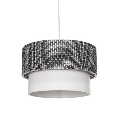 SISSIE 203-0139 Μοντέρνο Κρεμαστό Φωτιστικό Οροφής με Ντουί 1 x E27 AC 220-240V IP20 - Μαύρο & Λευκό - Μ30 x Π30 x Υ23