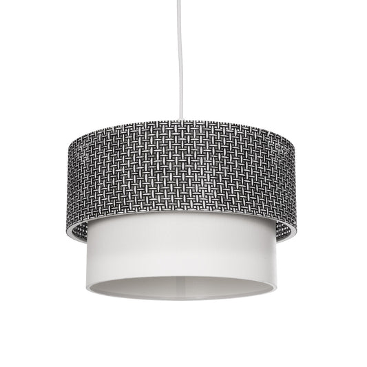 SISSIE 203-0139 Μοντέρνο Κρεμαστό Φωτιστικό Οροφής με Ντουί 1 x E27 AC 220-240V IP20 - Μαύρο & Λευκό - Μ30 x Π30 x Υ23