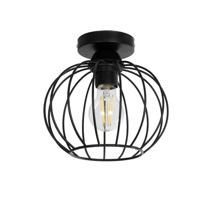 BITUIN 201-0116 Μοντέρνο Φωτιστικό Οροφής με Ντουί 1 x E27 AC 220-240V IP20 - Μαύρο - Μ21 x Π21 x Υ18