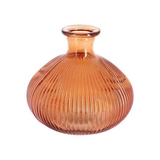 Γυάλινο Βάζο Sienna Πορτοκαλί Φ14x13