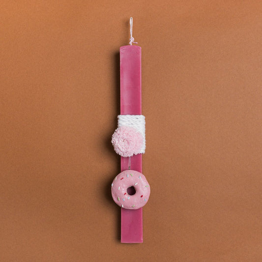 Λαμπάδα Σάπιο Μήλο 33εκ Ντόνατ σε Συσκευασία Δώρου