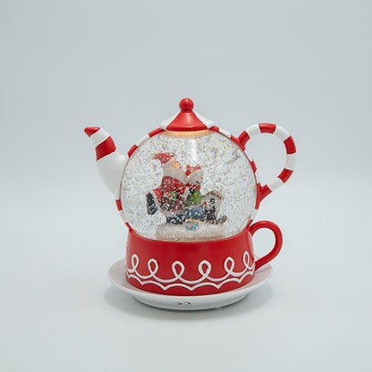 ΤΣΑΓΙΕΡΑ ΜΕ ΑΓΙΟ ΒΑΣΙΛΗ CANDY ΜΕ ΝΕΡΟ ΣΤΟ ΕΣΩΤΕΡΙΚΟ ΦΩΤΙΖΟΜΕΝΗ ΜΠΑΤΑΡΙΑΣ TIMER 19x15x19