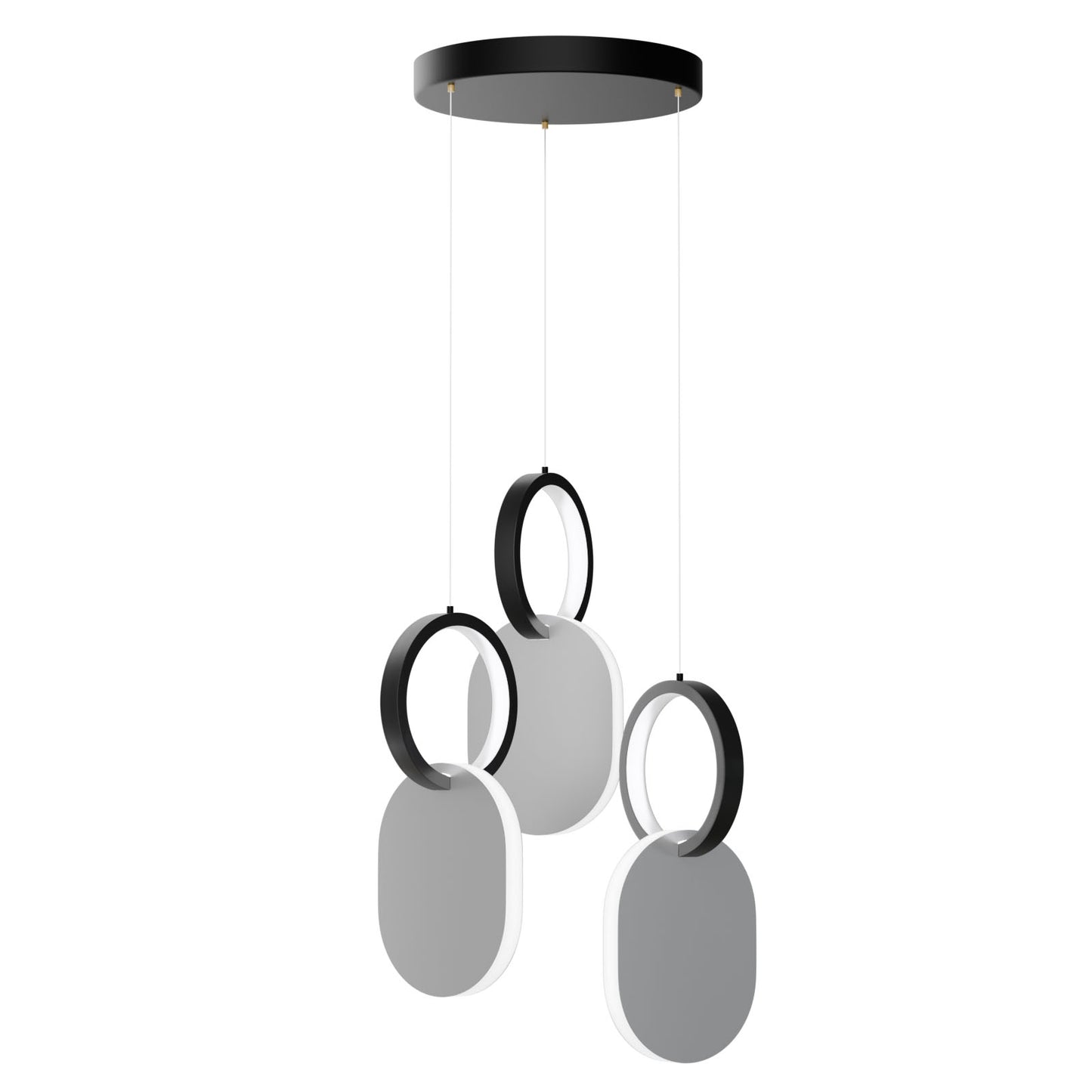 Φωτιστικό Κρεμαστό Symmetric 1G LED 45W Νίκελ Ματ Φ25x120