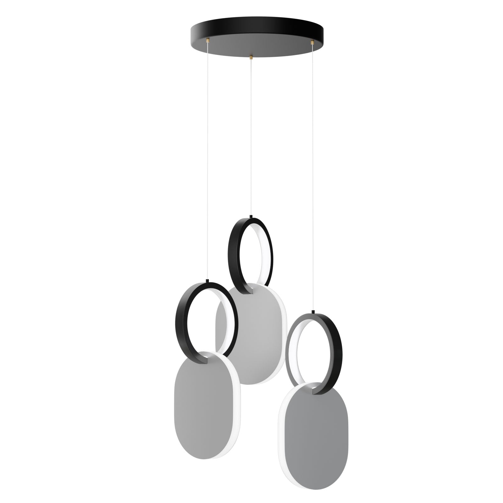 Φωτιστικό Κρεμαστό Symmetric 1G LED 45W Νίκελ Ματ Φ25x120