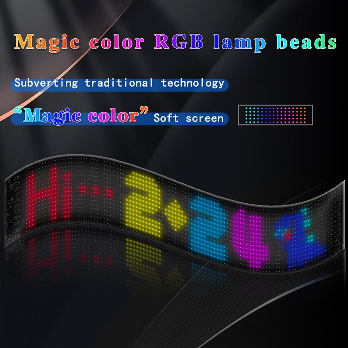 MATRIX GLB-106-0003 Εύκαμπτη Κυλιόμενη Ψηφιακή Επιγραφή P6 96x16 Pixel LED 10W DC 5V 2A με USB 2.0 Αδιάβροχο IP65 Πολύχρωμο RGB - Bluetooth Control μέσω iPIXEL APP - Μ59.5 x Π0.2 x Υ12