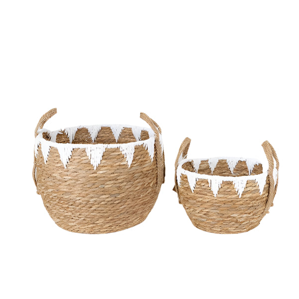 ΚΑΛΑΘΙΑ ΨΑΘΙΝΑ ΚΑΦΕ & ΑΣΠΡΟ ΣΕΤ 2 ΤΜΧ S:24x18x16.5 L:32x26x23.5