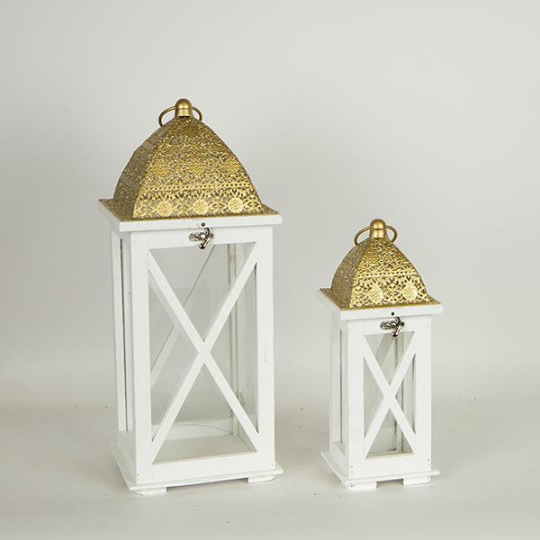 S/2 ΦΑΝΑΡΙΑ ΜΕΤΑΛΛΙΚA-ΞΥΛΙΝΑ ΛΕΥΚΑ 22x22x54.5 / 14.5x14.5x37.5