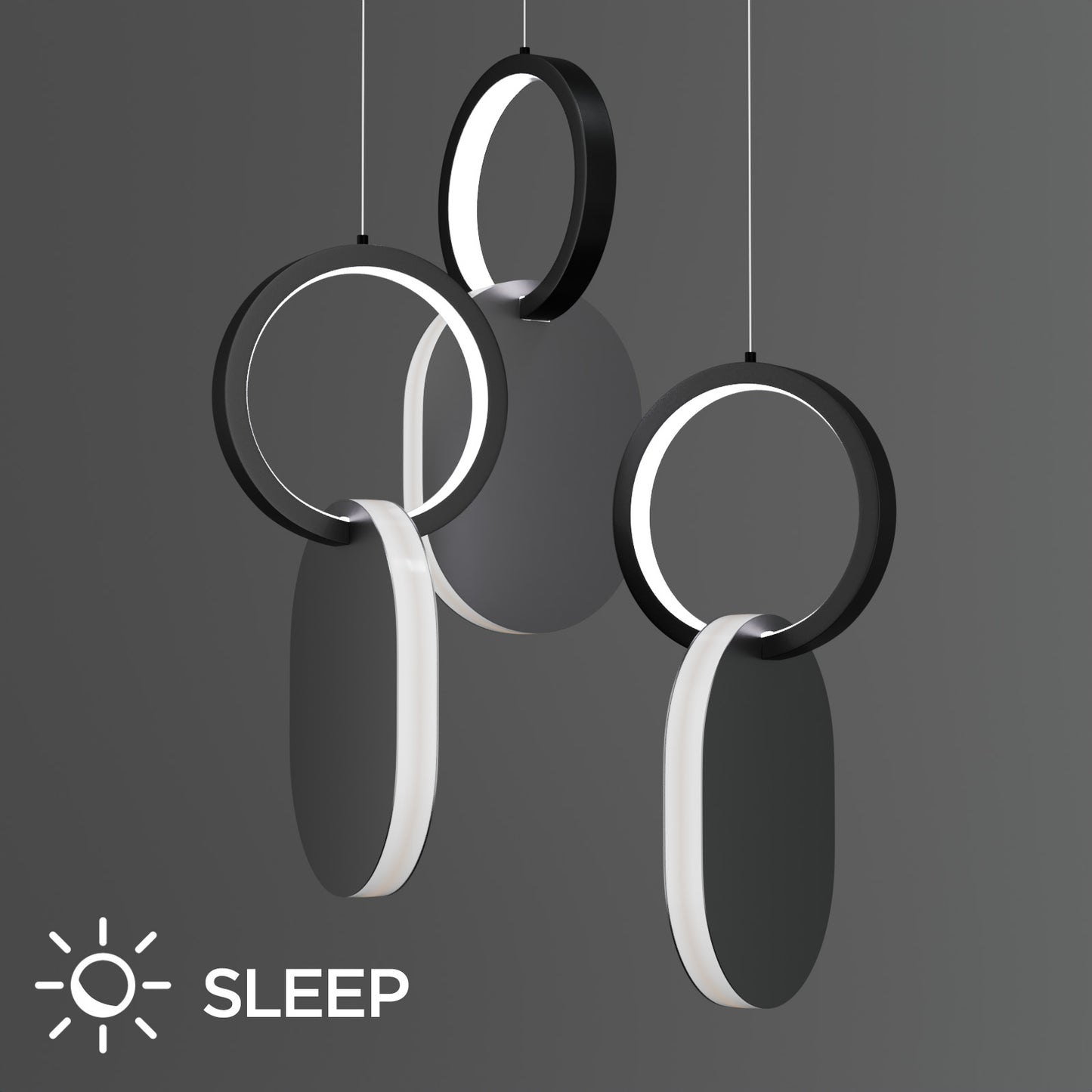 Φωτιστικό Κρεμαστό Symmetric 1G LED 45W Νίκελ Ματ Φ25x120