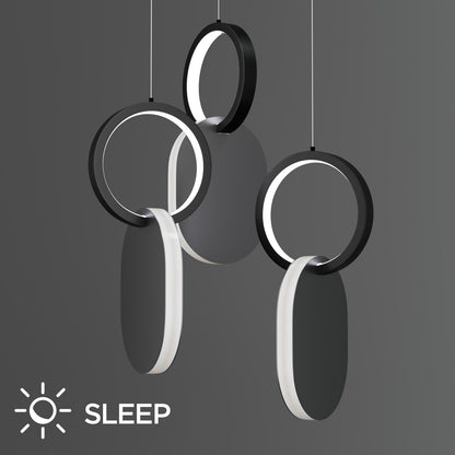 Φωτιστικό Κρεμαστό Symmetric 1G LED 45W Νίκελ Ματ Φ25x120