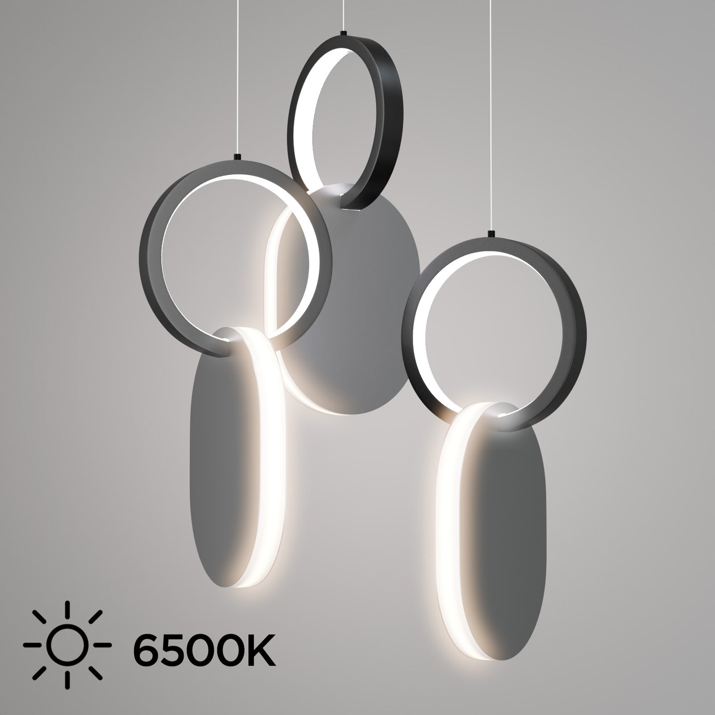 Φωτιστικό Κρεμαστό Symmetric 1G LED 45W Νίκελ Ματ Φ25x120