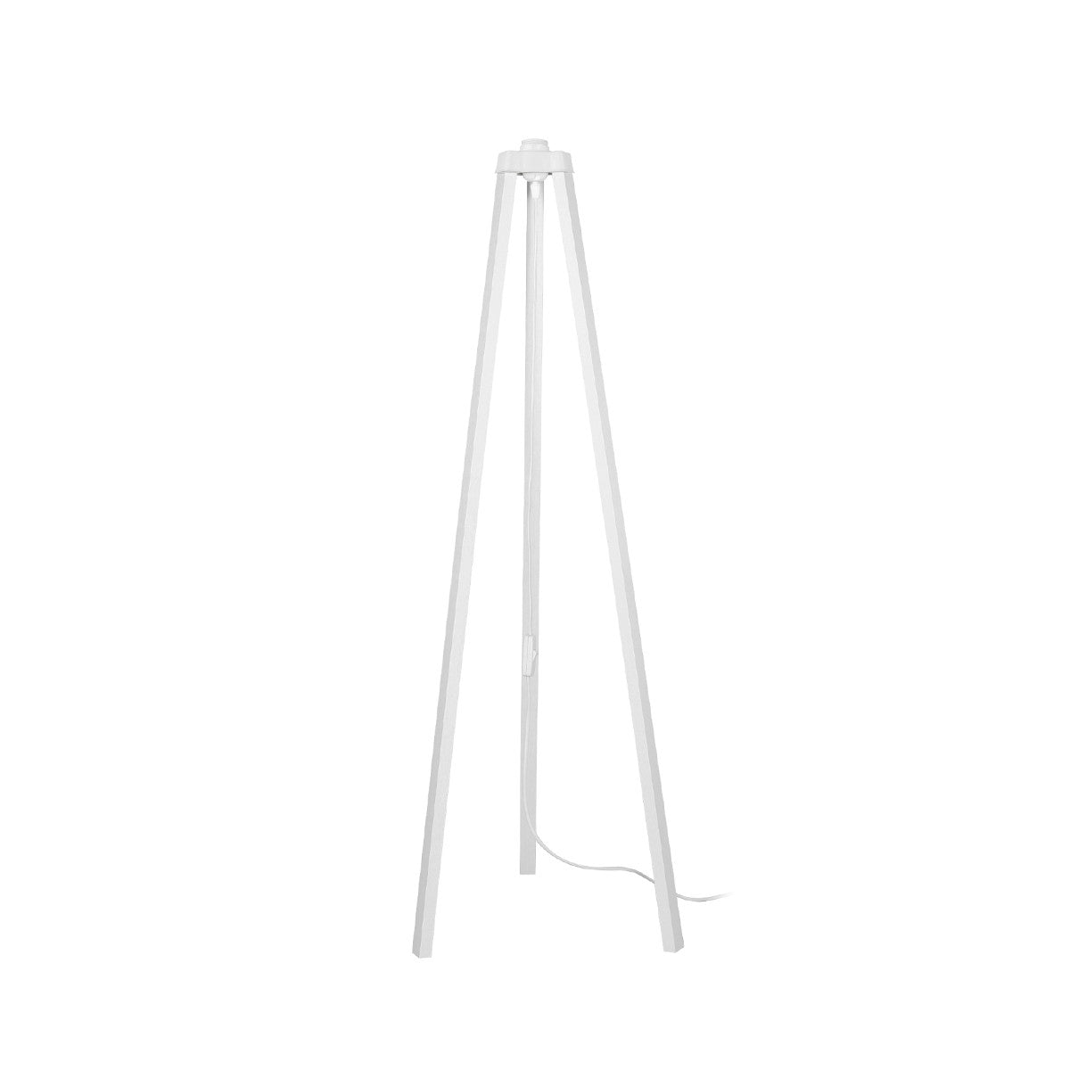 TRIPOD 203-0259 Μοντέρνο Επιδαπέδιο Φωτιστικό Μονόφωτο 1 x E27 IP20 Λευκό Ξύλο - Μ38 x Π38 x Υ120