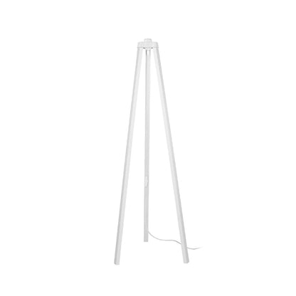TRIPOD 203-0259 Μοντέρνο Επιδαπέδιο Φωτιστικό Μονόφωτο 1 x E27 IP20 Λευκό Ξύλο - Μ38 x Π38 x Υ120
