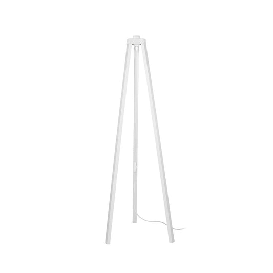 TRIPOD 203-0259 Μοντέρνο Επιδαπέδιο Φωτιστικό Μονόφωτο 1 x E27 IP20 Λευκό Ξύλο - Μ38 x Π38 x Υ120
