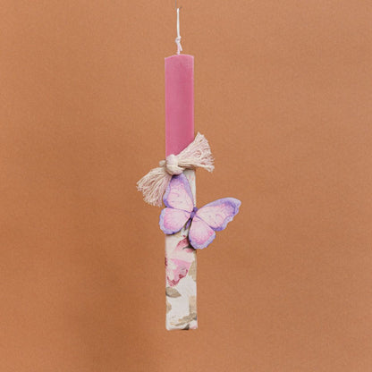 Λαμπάδα Στολισμένη “Πεταλούδα” σε Συσκευασία Δώρου