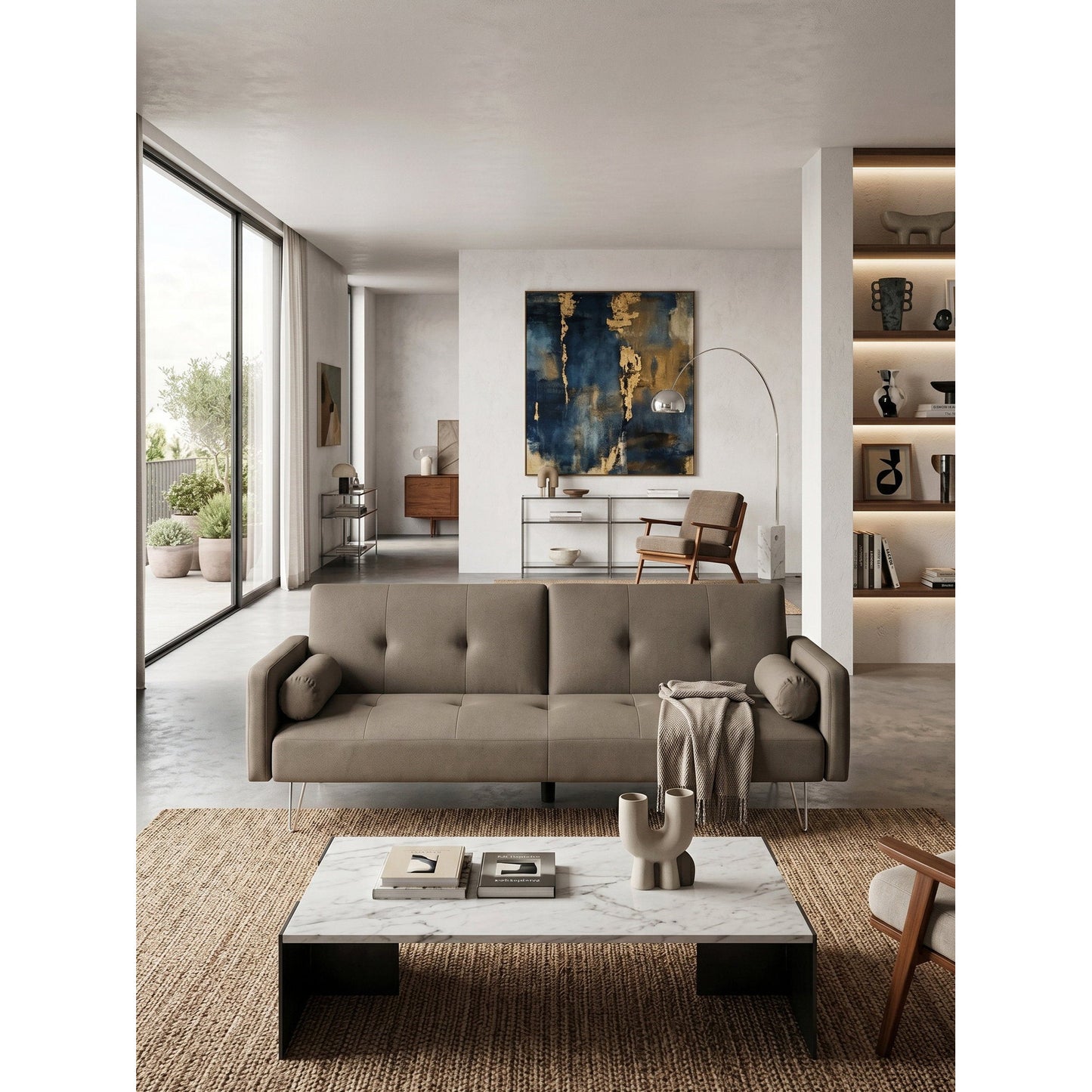 Lawson Sofa Bed Khaki 198x90x79