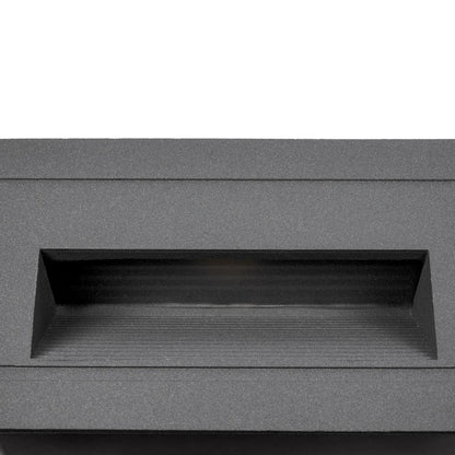 STEPART KLV-101-0081 Χωνευτό Φωτιστικό Σκαλοπατιού / Διαδρόμου LED 3W 375lm 45° AC 220-240V Αδιάβροχο IP65 Θερμό Λευκό 2700K - Lumileds SMD Chip & TÜV SÜD Driver - Γκρι Ανθρακί Ματ - Μ10.5 x Π4.5 x Υ6 / Q9.12 x 4.49